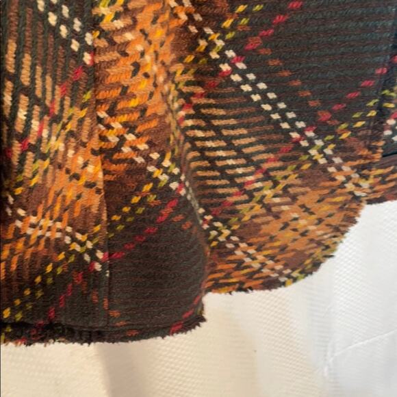 Anne Klein 20w brown gold plaid 💯wool like new - Picture 5 of 11